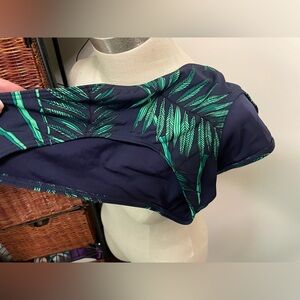 Topshop Navy and Green Bikini maternity swim bottom low rise